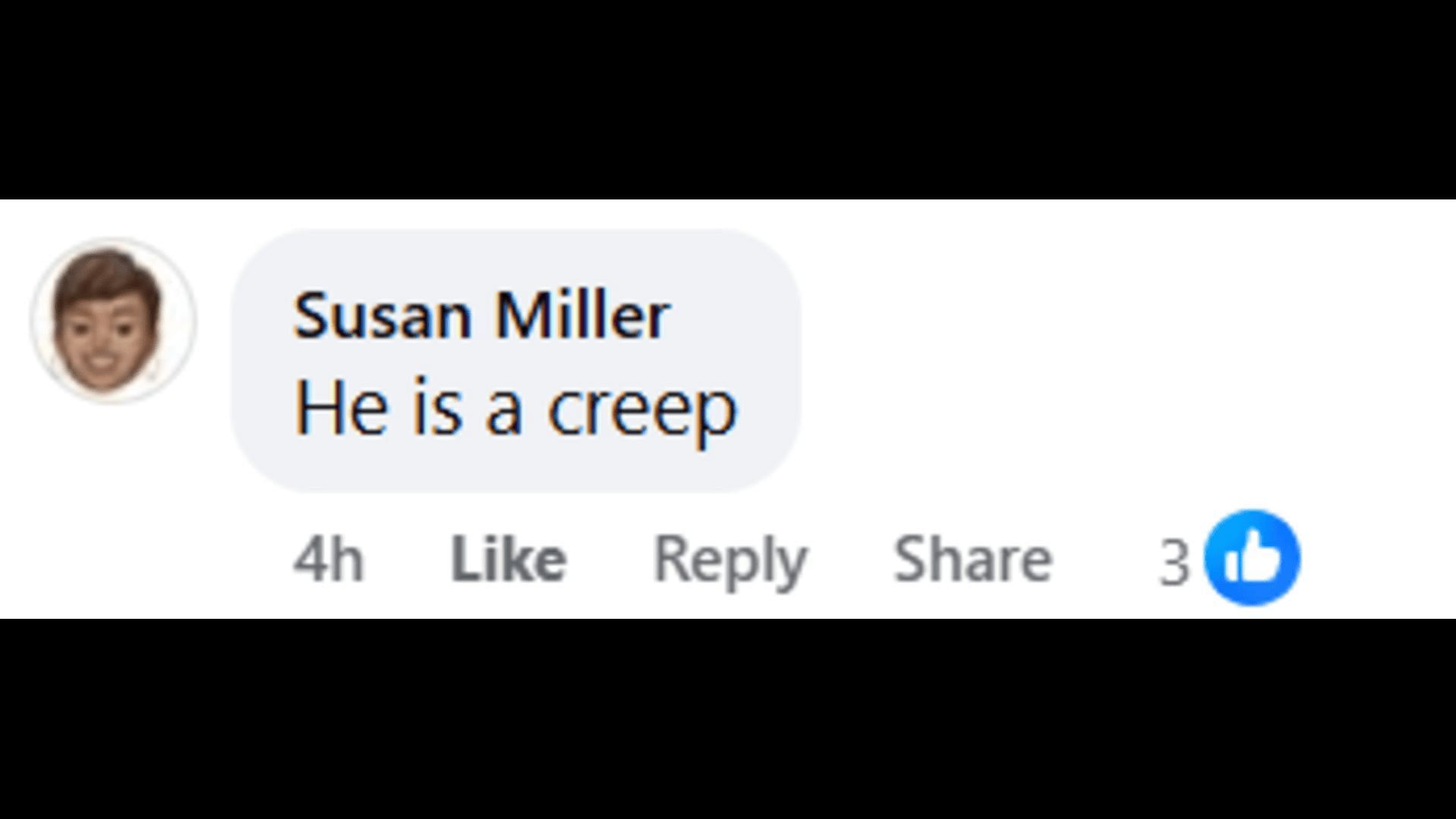 A post made by a fan, saying Dalton seemed like a creep (Image via Facebook/General Hospital Fans - Official)